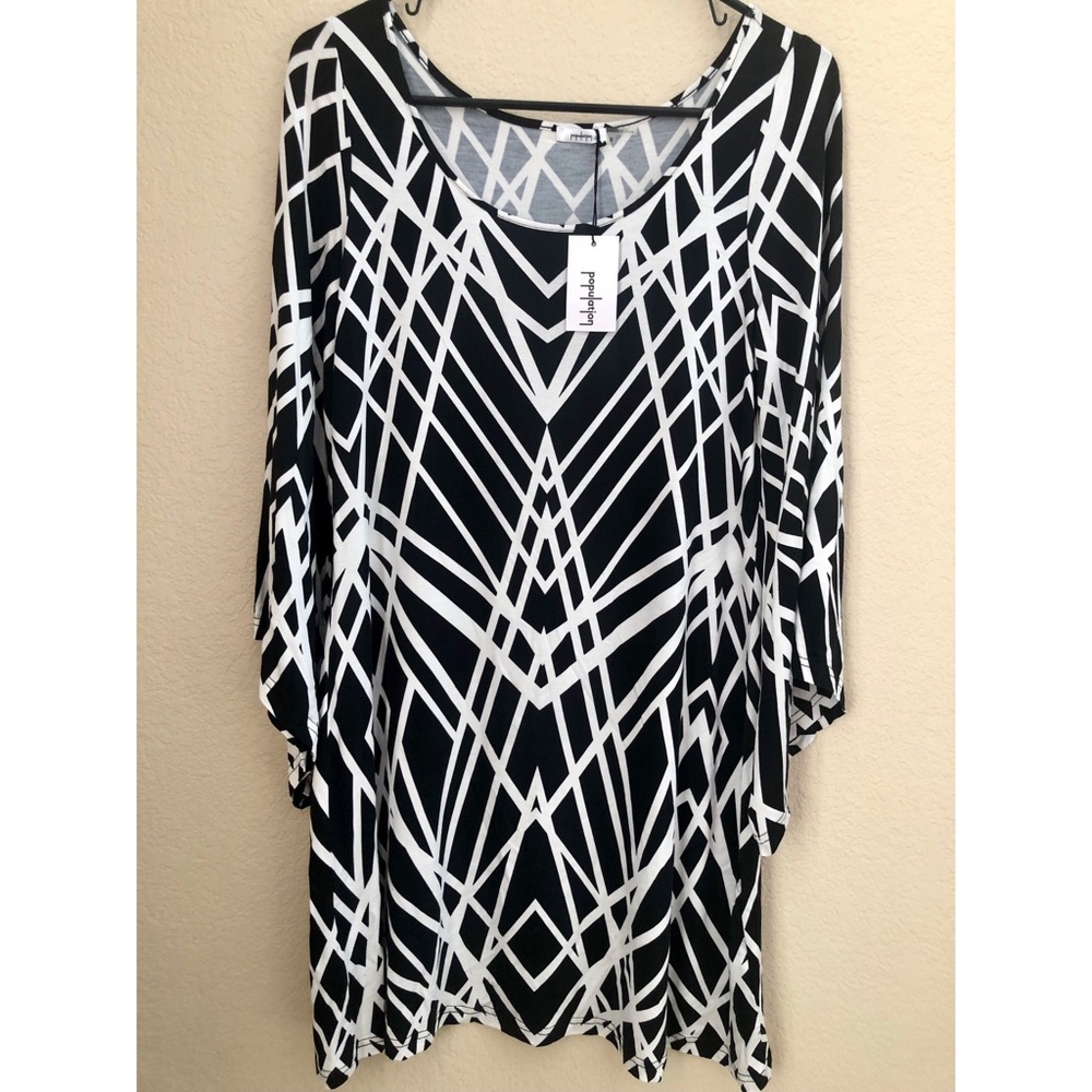 NWT Population Black & White Dress Size Small